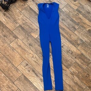 Vibrant Blue V-Neck Jumpsuit